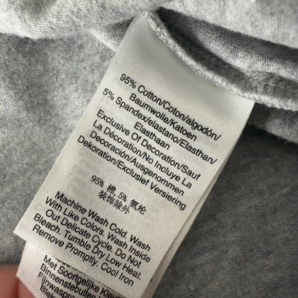 DKNY Gray Logo T-Shirt Dress Size XS– Casual Short Sleeve Cotton Blend - Picture 5 of 5